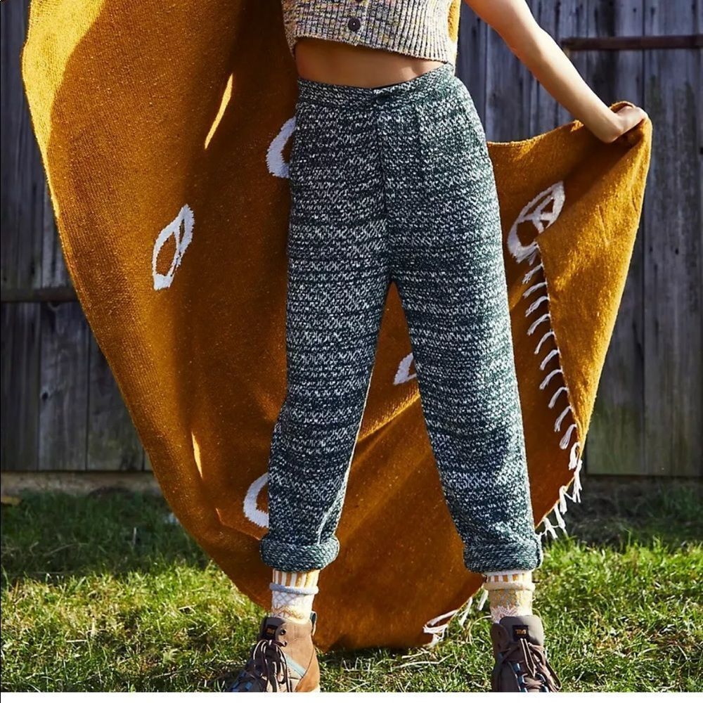 NWT Free People Cozy Knit Trouser Cotton Pants Size S